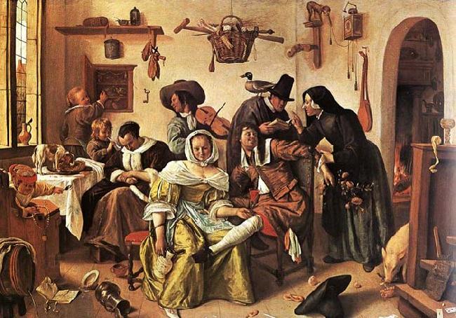 Jan Steen In Luxury, Look Out China oil painting art